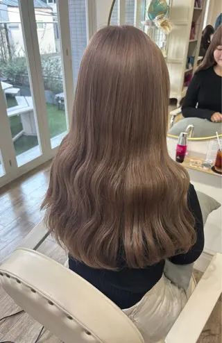 ロング カラー Risa🐈‍⬛/ グレージュ/透明感のヘアスタイル