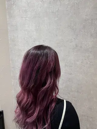 ロング カラー 艶カラー×デザイン カラー特化/値賀大樹のヘアスタイル