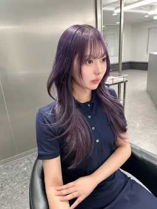 ロング カラー LANDS所属・nanaka 🤍韓国ワンホンヘアのヘアスタイル