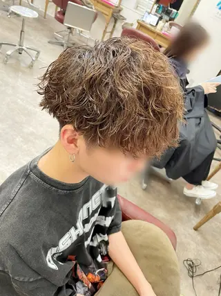 ショート カラー メンズ パーマ美容師 /小泉賢徒のヘアスタイル