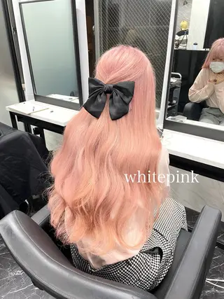 ロング カラー エクステ🩵ブリーチ 韓国ヘア🩵KAEのヘアスタイル