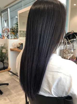 ミディアム レイヤーカット/ 艶カラー/RYOMAのヘアスタイル