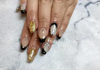 ネイル ネイルリボン 受付スタッフのネイルデザイン