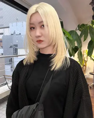 ミディアム カラー 🧡色落ちまで2度綺 麗なカラー🧡ヨシキのヘアスタイル