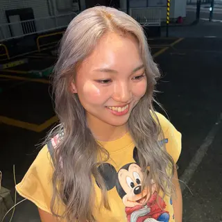 ロング 🎀ハイトーン/ 艶カラー/夕月🎀のヘアスタイル