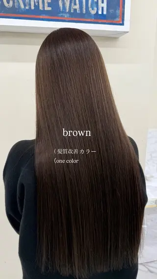 ロング カラー ワンホン×髪質改善 つのーか🩶‪🫧のヘアスタイル