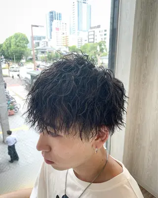ショート パーマ メンズ 🔥Mackey🔥 メンズ特化型美容師のヘアスタイル