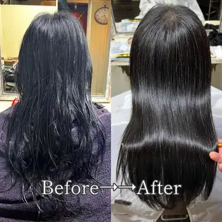 セミロング 松田卓也🌟髪質改善 🌟縮毛矯正🌟艶髪のヘアスタイル