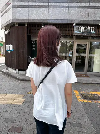 ミディアム カラー 高橋 みく/ minim 暖色のヘアスタイル