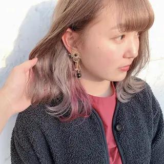ミディアム SAKURA 原宿所属・なかの たくみのヘアスタイル
