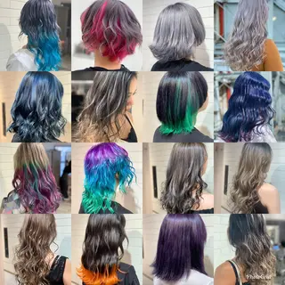 ロング カラー パーマ メンズ 髪質改善×ハイトーン 中田啄也のヘアスタイル