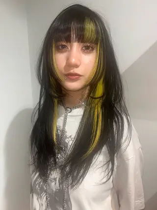 ロング カラー スギヤマ シユのヘアスタイル