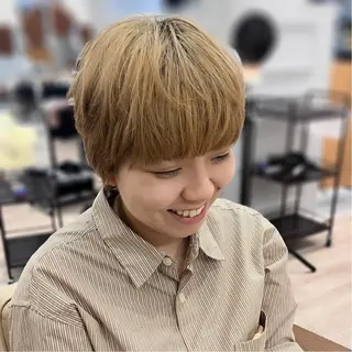 ショート 🪽ナチュラルヘア＊ 大下唯奈🪽🫧のヘアスタイル