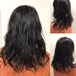 セミロング カラー パーマ 横田 尚登のヘアスタイル