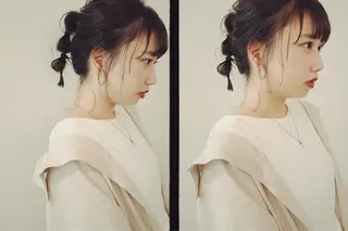 ミディアム ヘアアレンジ salon AKIRA所属・市川 千夏のヘアスタイル