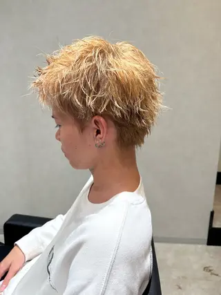 ショート メンズ 透明カラー/レイヤー misaki °＊のヘアスタイル