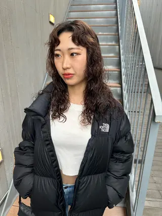 ロング パーマ 似合わせレイヤー 海外風レイヤーmioのヘアスタイル