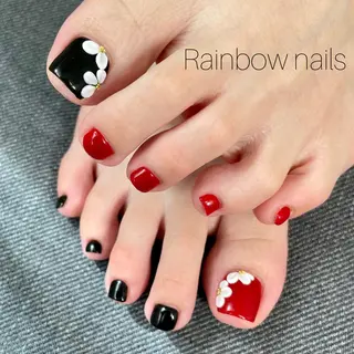 ネイル Rainbow nailsくろちゃんのネイルデザイン