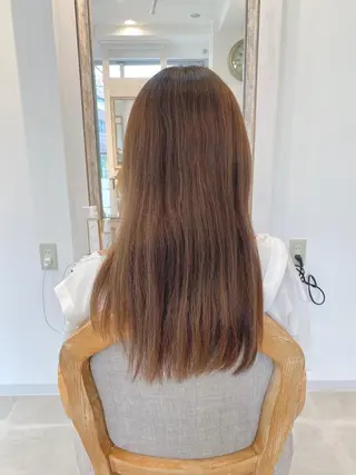 ロング カラー ブリーチなし✨艶髪 カラー𓃲YAGIのヘアスタイル