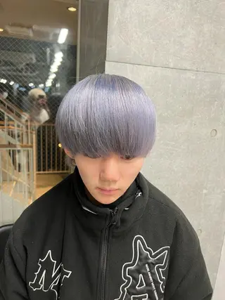 ショート カラー ヘアアレンジ メンズ 韓国ヘア特化💍 tiam💍ブリーチのヘアスタイル