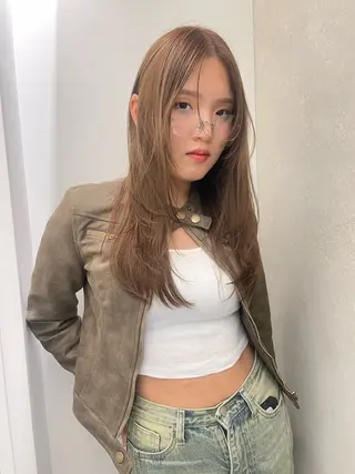 セミロング カラー ハイトーンカラー 🌙Mina🌙のヘアスタイル