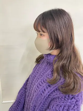 セミロング エクステ ハイトーン 💭黒崎ハルカのヘアスタイル