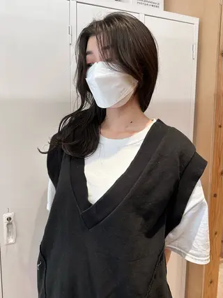 ロング 韓国ヘア/ワンホン ちひろのヘアスタイル