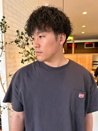 ショート カラー パーマ ヘアアレンジ メンズ ❣️倉敷❣️美髪 カラー能登一成のヘアスタイル