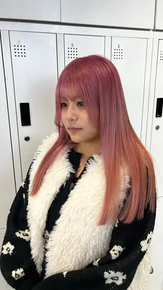 ロング カラー メンズパーマ/ メッシュ📍ユリのヘアスタイル