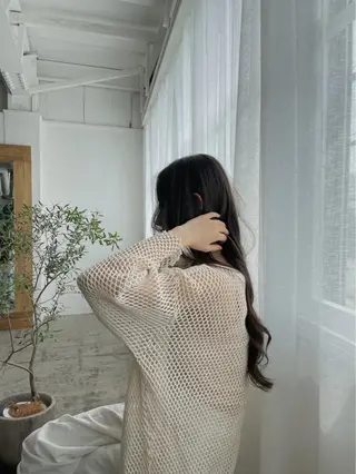 ミディアム カラー 梅田/ベージュ レイヤー/ヌマタのヘアスタイル