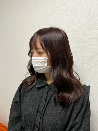 ミディアム カラー ナチュラルベージュ 🧸yuuna🧋のヘアスタイル