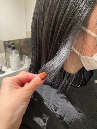 ミディアム カラー ヘアアレンジ オリーブ透明感カラー 表参道/MIKUのヘアスタイル