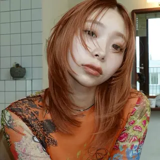 ミディアム カラー レイヤー専門家 ダブルカラー修のヘアスタイル