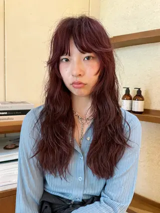 ロング パーマ 松尾/パーマ/堀江 心斎橋/なんばのヘアスタイル