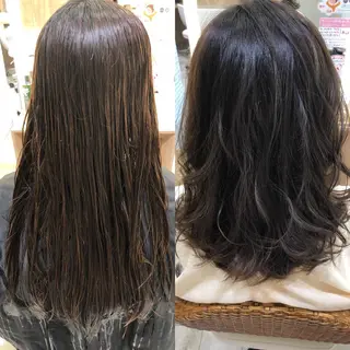 ミディアム カラー ヘアアレンジ 山北 咲子のヘアスタイル