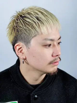 ショート カラー ヘアアレンジ メンズ プレミアムバーバー新宿店所属・⚡️メンズ特化⚡️ 倉林 隼大のヘアスタイル