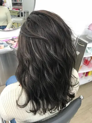セミロング カラー Reb_keiji 👑小倉圭司のヘアスタイル