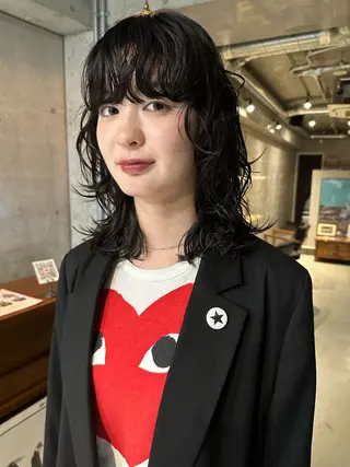 ミディアム パーマ 斎藤祐樹 /レイヤー/パーマのヘアスタイル