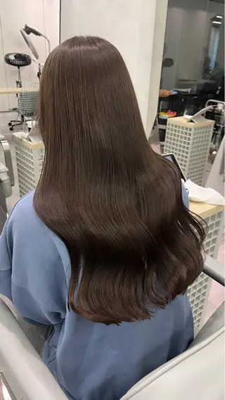 ロング カラー､縮毛矯正 募集中🖤/横浜のヘアスタイル