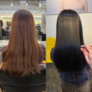 セミロング 縮毛矯正/レイヤー カット⭐️SHOTAのヘアスタイル