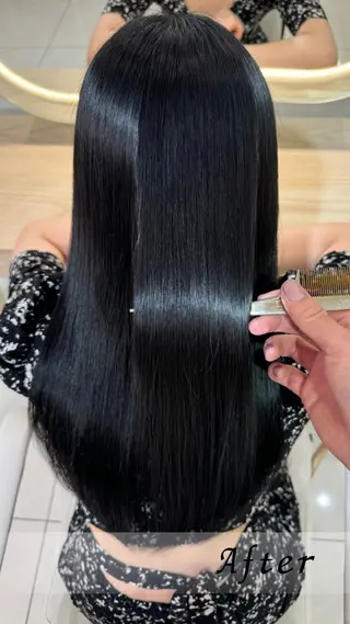 ロング パーマ 韓国レイヤー/ 顔まわり/西野和裕のヘアスタイル