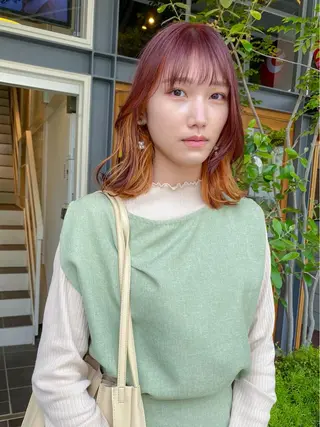 ミディアム カラー 栄/矢場町 三井太朗のヘアスタイル