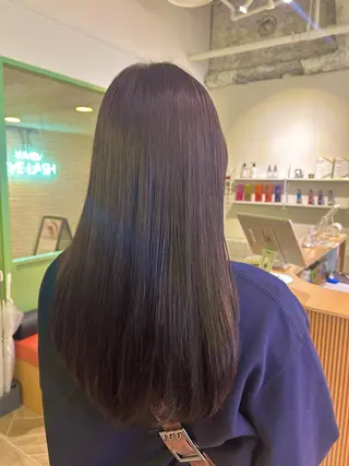 ロング カラー ベージュ/ダブルカラ ー/新潟駅/青柳萌果のヘアスタイル