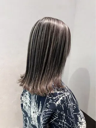 カラー nehus nagaoka所属・🖤複雑履歴ブリーチ Mizuki 🖤のヘアスタイル