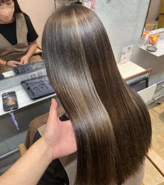 ロング カラー カコ/レイヤーカット ヘアアレンジのヘアスタイル