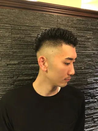 ショート パーマ メンズ HIRO GINZA BARBER SHOP 大阪所属・木村 りきのヘアスタイル