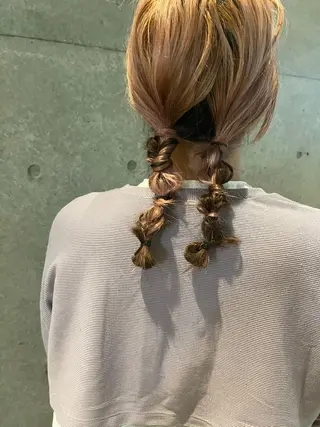 セミロング ヘアアレンジ 透明感カラー/ レイヤーkotonoのヘアスタイル