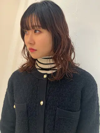 パーマ ブリーチカラー🎀 韓国風/寺門美優のヘアスタイル