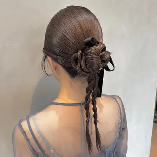 ロング レイヤーカット ／艶カラー/若林のヘアスタイル