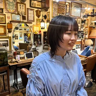 ショート カラー 抜け感ショート パーマ/緒方椋のヘアスタイル